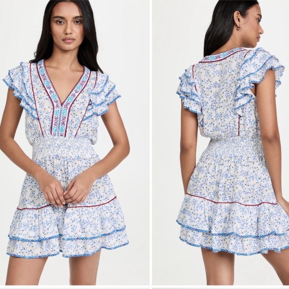 Poupette st Barth camila mini dress blue cerise Sz M